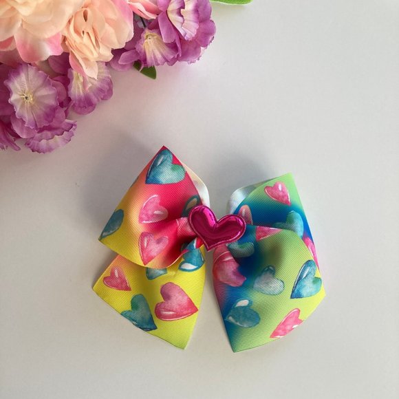 Hearts Cheer Hair Bow for Girls, Toddler and Women - Picture 5 of 7